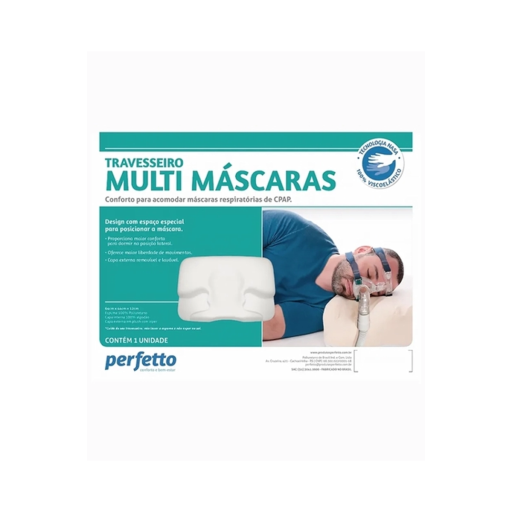 Travesseiro Multi Máscaras para CPAP e BiPAP – Perfetto