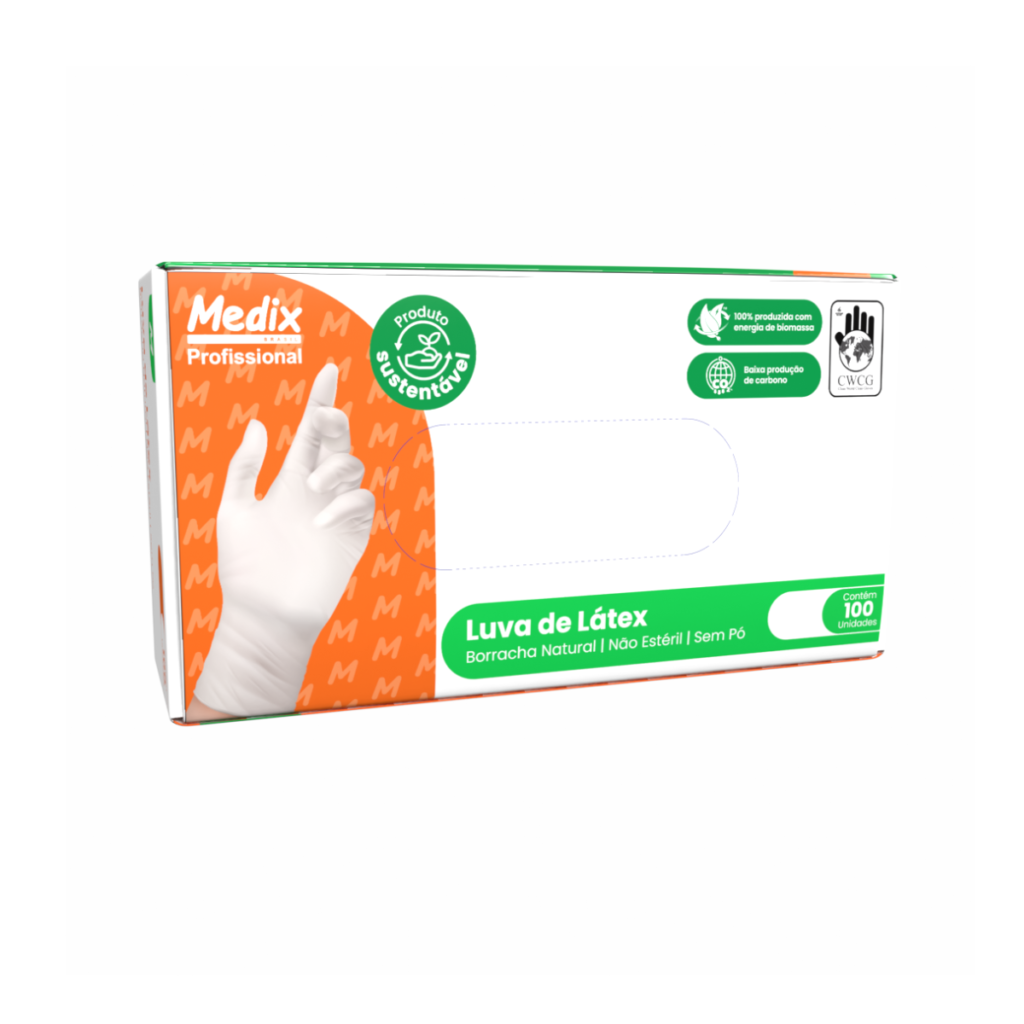 Luva de Látex Sem Pó Medix