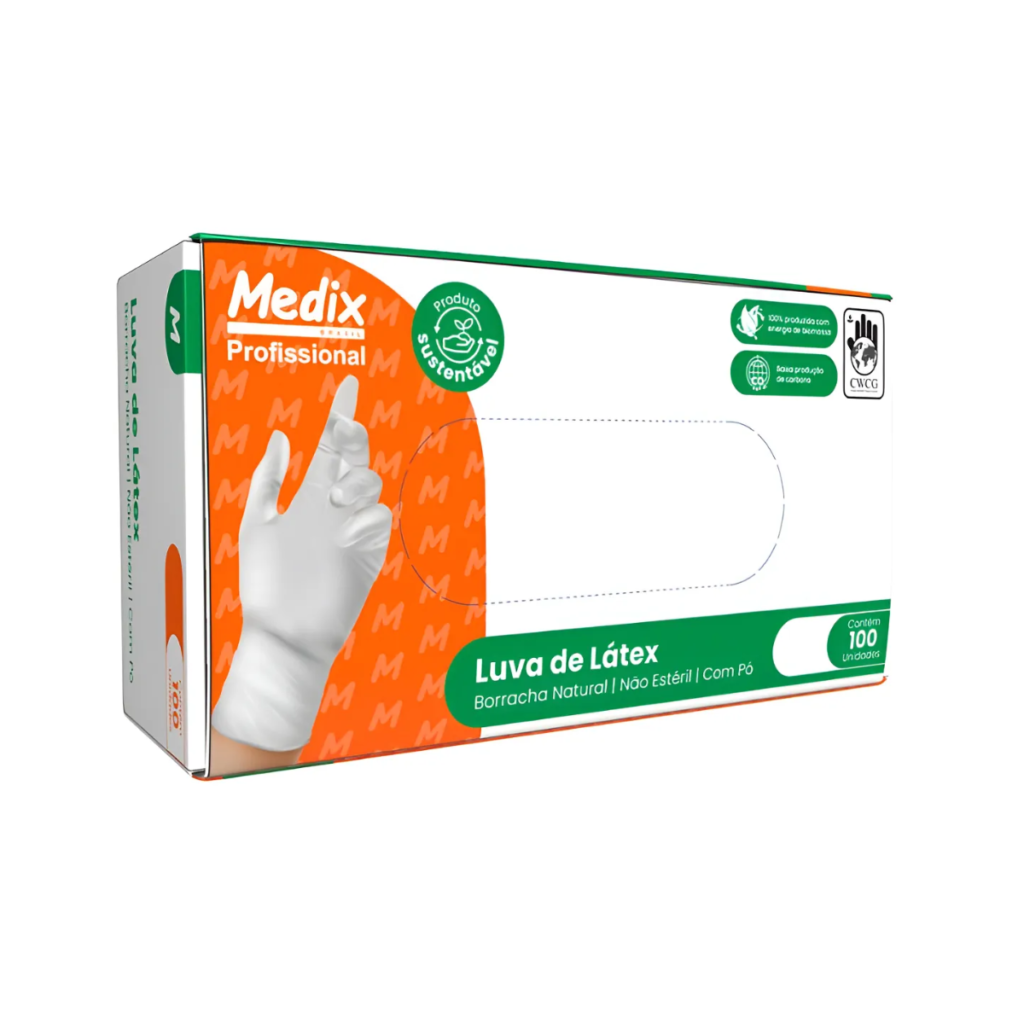 Luva de Látex com Pó Medix