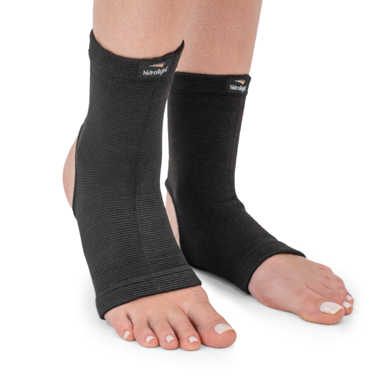 Tornozeleira Elástica Bamboo Preta Hidrolight