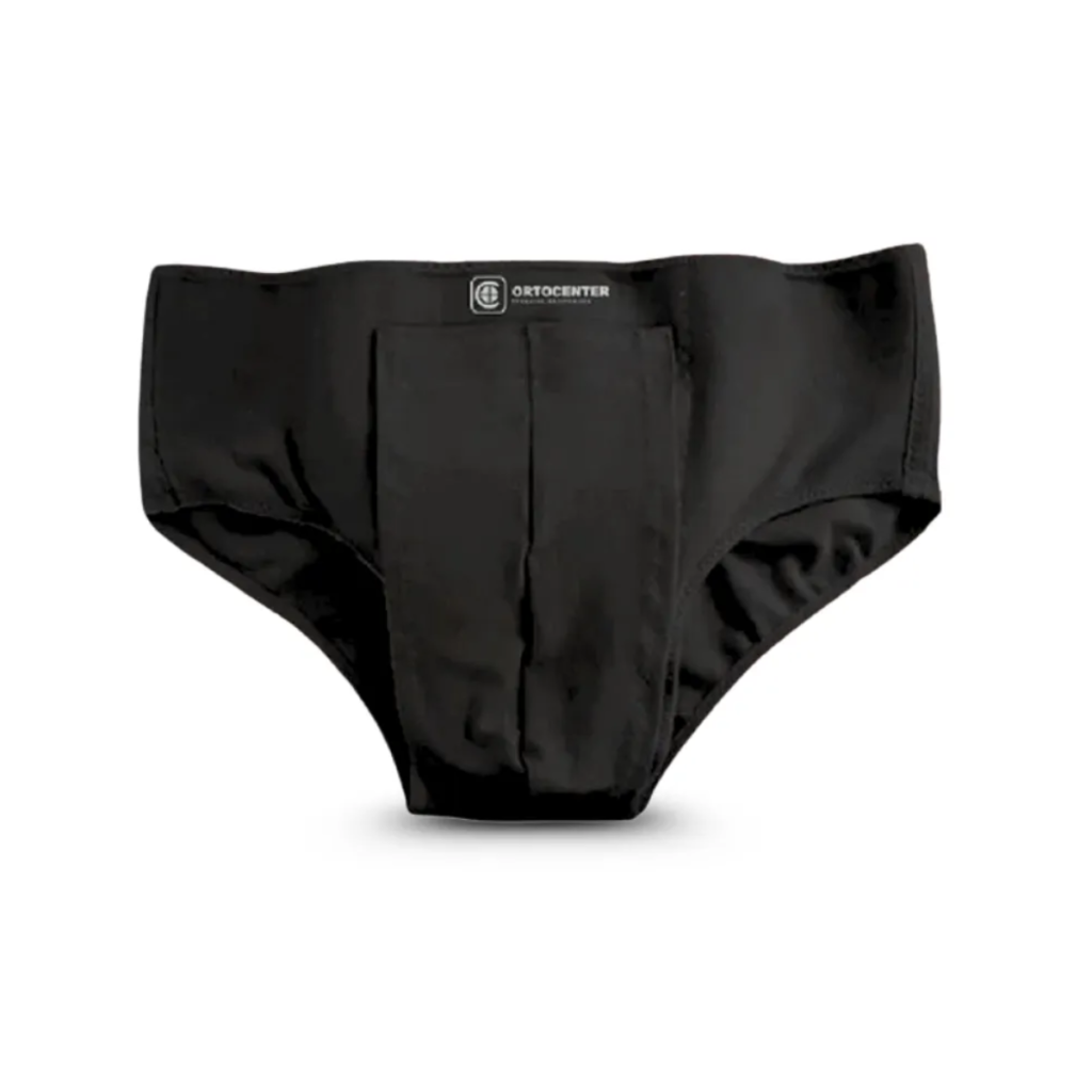 Cueca para Hernia Inguinal Dupla Preta