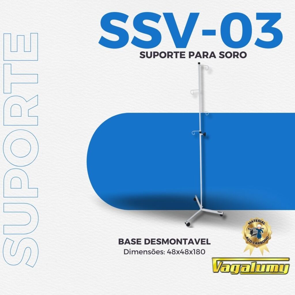 Suporte de Soro 4 Ganchos