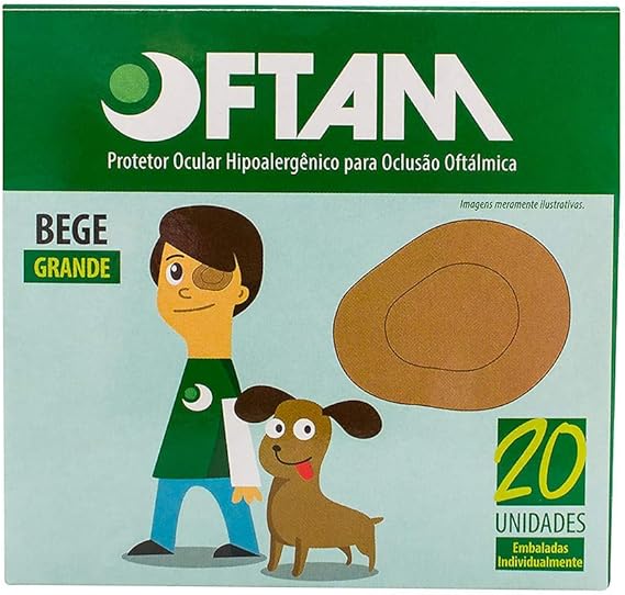 Protetor Ocular Oftam Grande Bege C/20-AMP