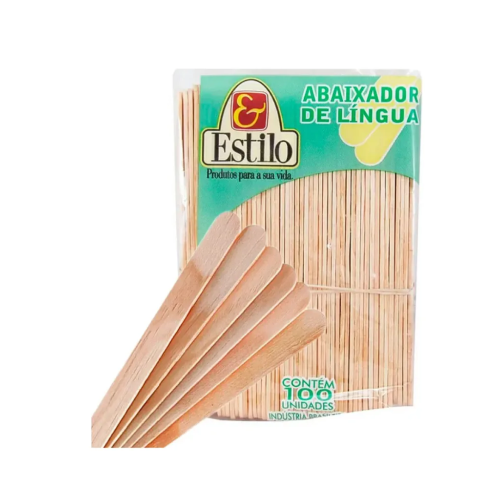Abaixador de Língua de Madeira (Palito) – Pacote com 100 Unidades