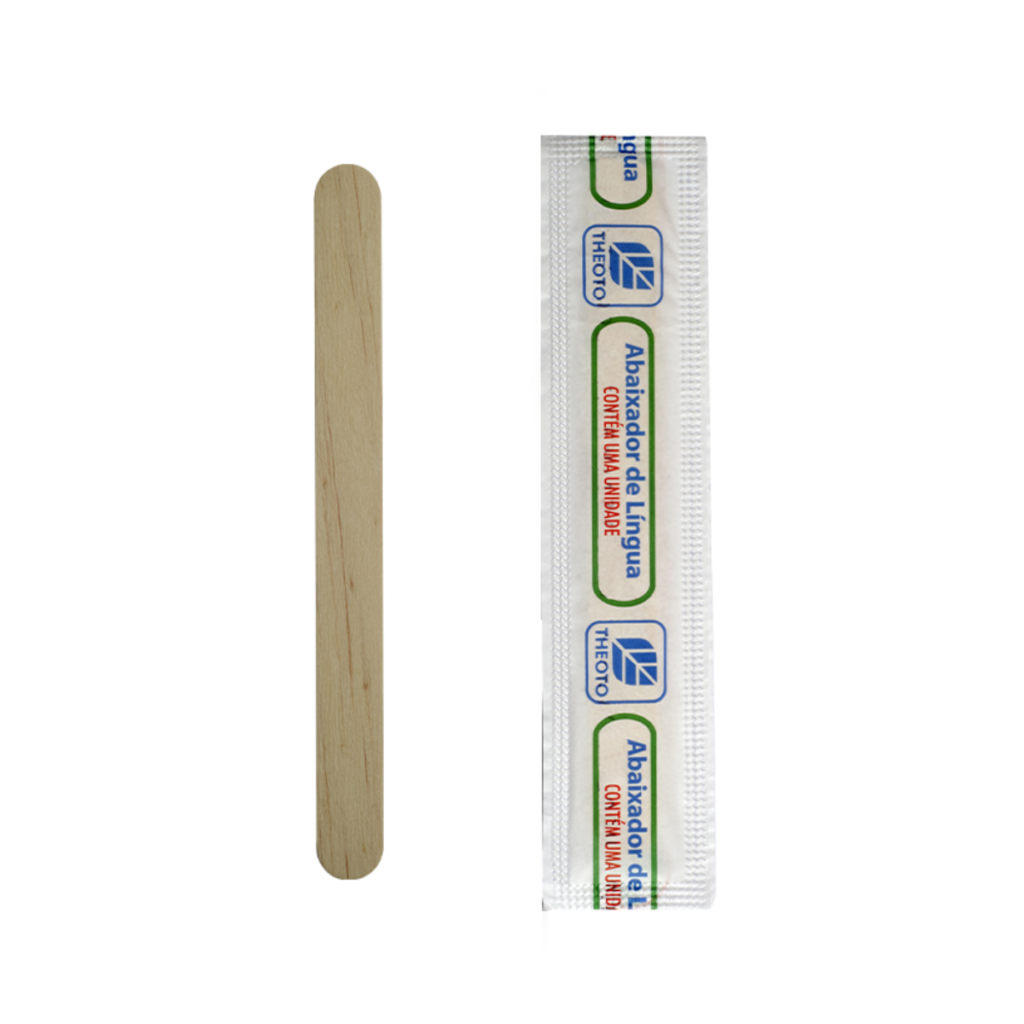 Abaixador De Língua De Madeira Theoto – Pct 100 Unidades