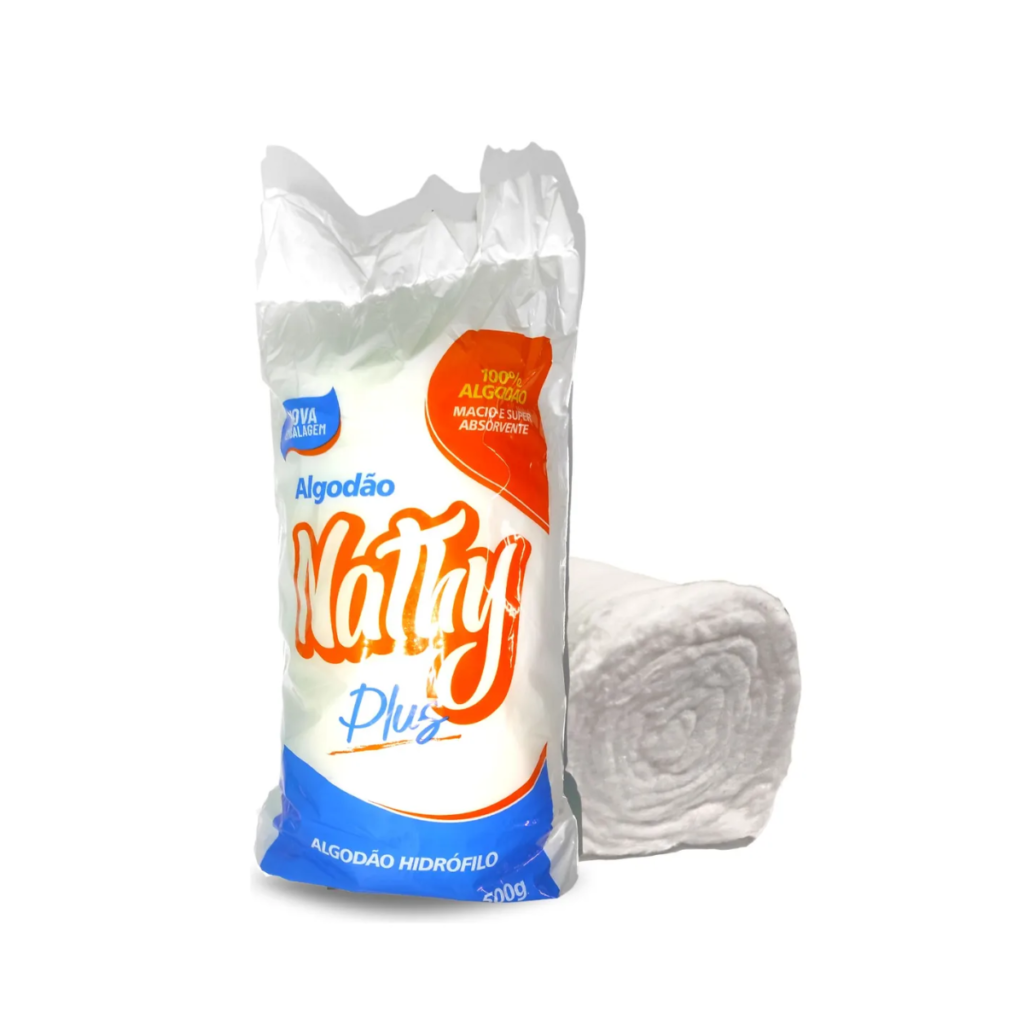 Algodão Hidrófilo em Rolo – 500g (Alta Absorção)