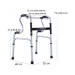 Andador de Alumínio Articulado e Dobrável – Longevitech