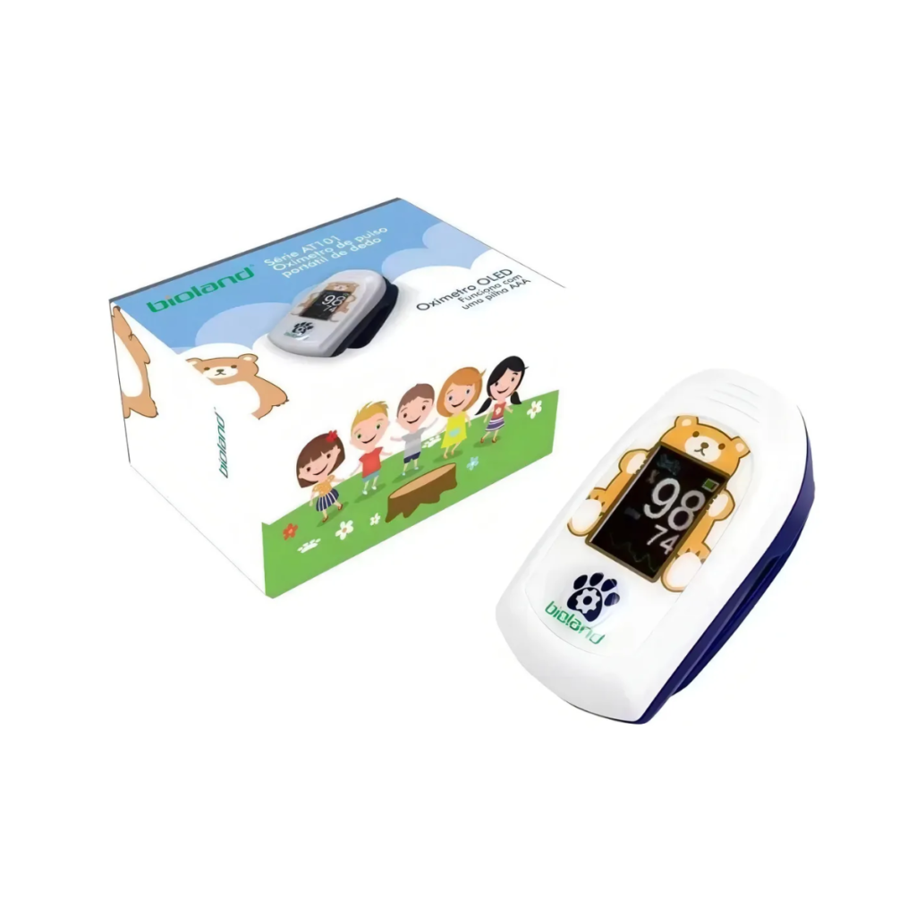Oxímetro de Dedo Infantil Bioland AT101C – Display OLED
