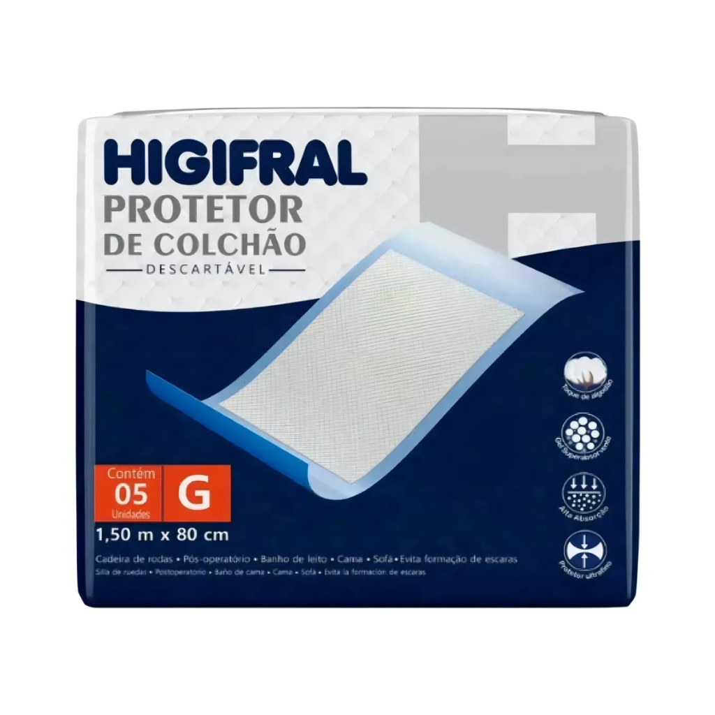 Protetor de Colchão Descartável Higifral Geriatric – Higiene, Proteção e Segurança