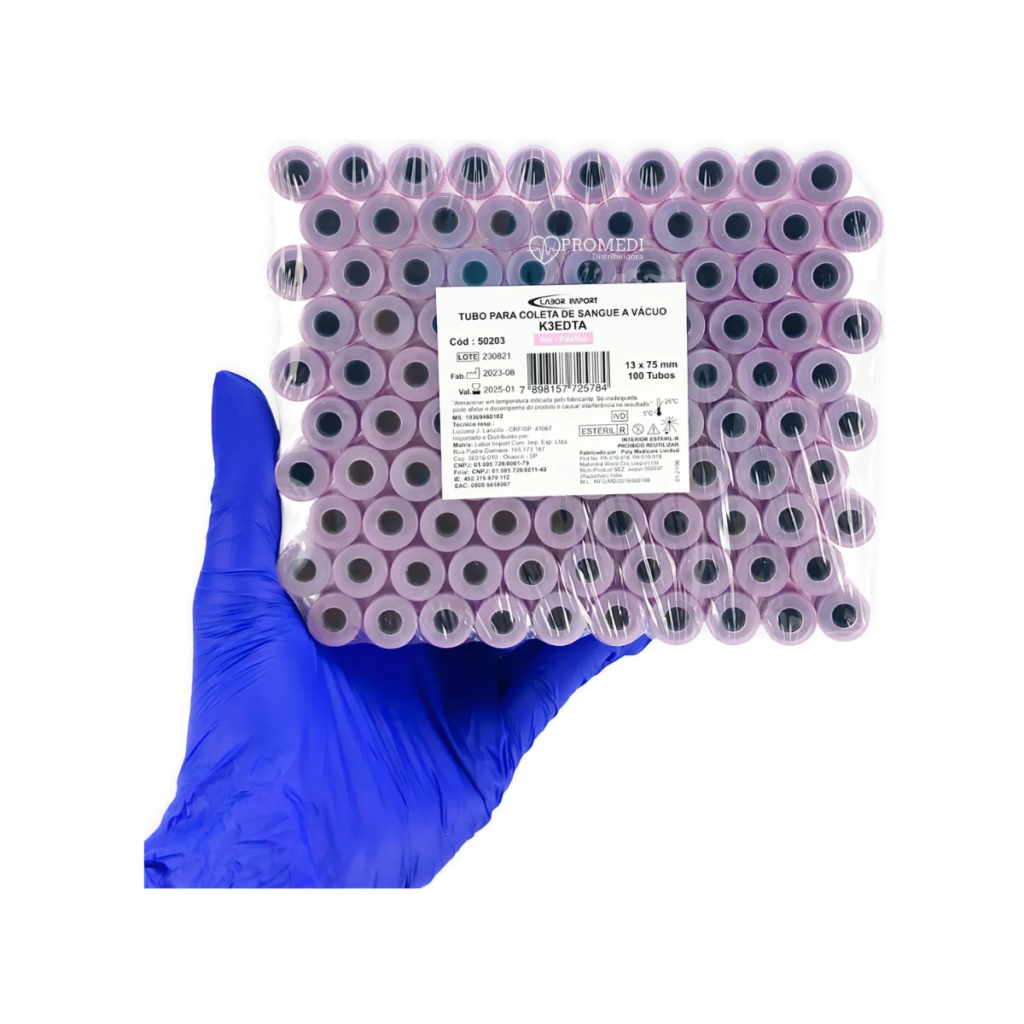 Tubo de Coleta de Sangue a Vácuo EDTA K3 (4ml)