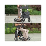 Andador Premium 4 Rodas Hidrolight SC303 Dobrável com Freios e Bolsa