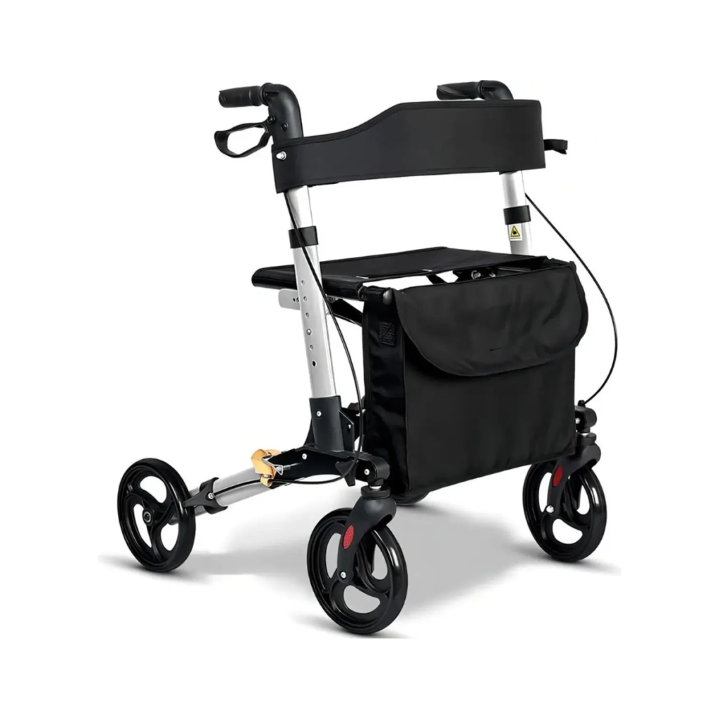 Andador Premium 4 Rodas Hidrolight Sc303 Dobrável Com Freios E Bolsa