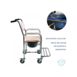 Cadeira Higiênica em Alumínio com Rodas e Coletor Superlux Mobil