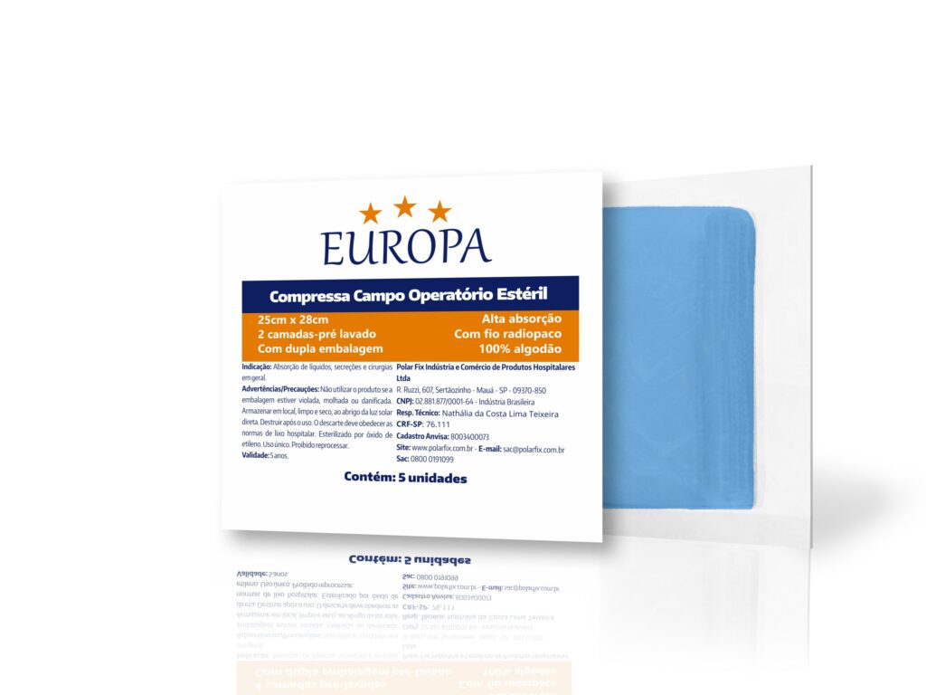 Compressa Campo Operatório Estéril Europa – Polar Fix