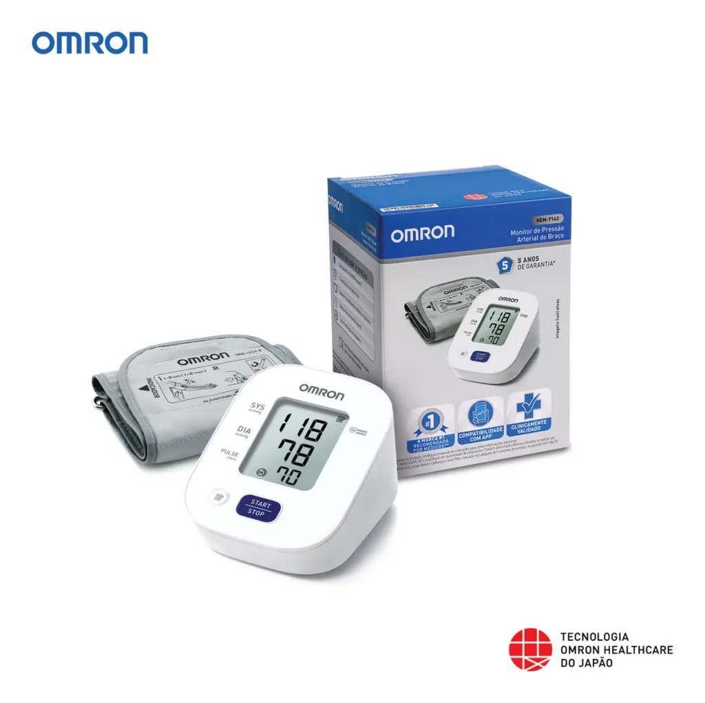 Aparelho de Pressão de Braço HEM-7142 – Omron
