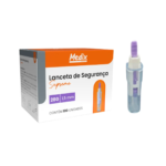 Lanceta de Segurança Supreme Roxo 28G 1,5mm – Medix (100 Unidades)