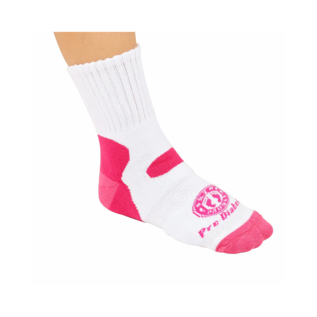 Meia ortopédica Pró-diabetic Cano Médio Rosa