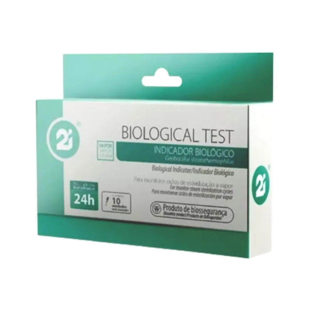 Teste Indicador Biológico 24Hs Classe 5 2I – Caixa Com 10 Unidades