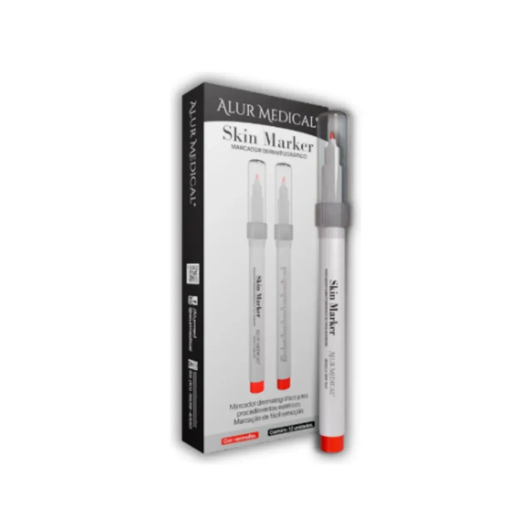 Caneta para Marcação de Pele Skin Marker Alur Medical -Vermelho