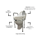 Assento Elevado para Vaso Sanitário com Alças Reguláveis Supermedy