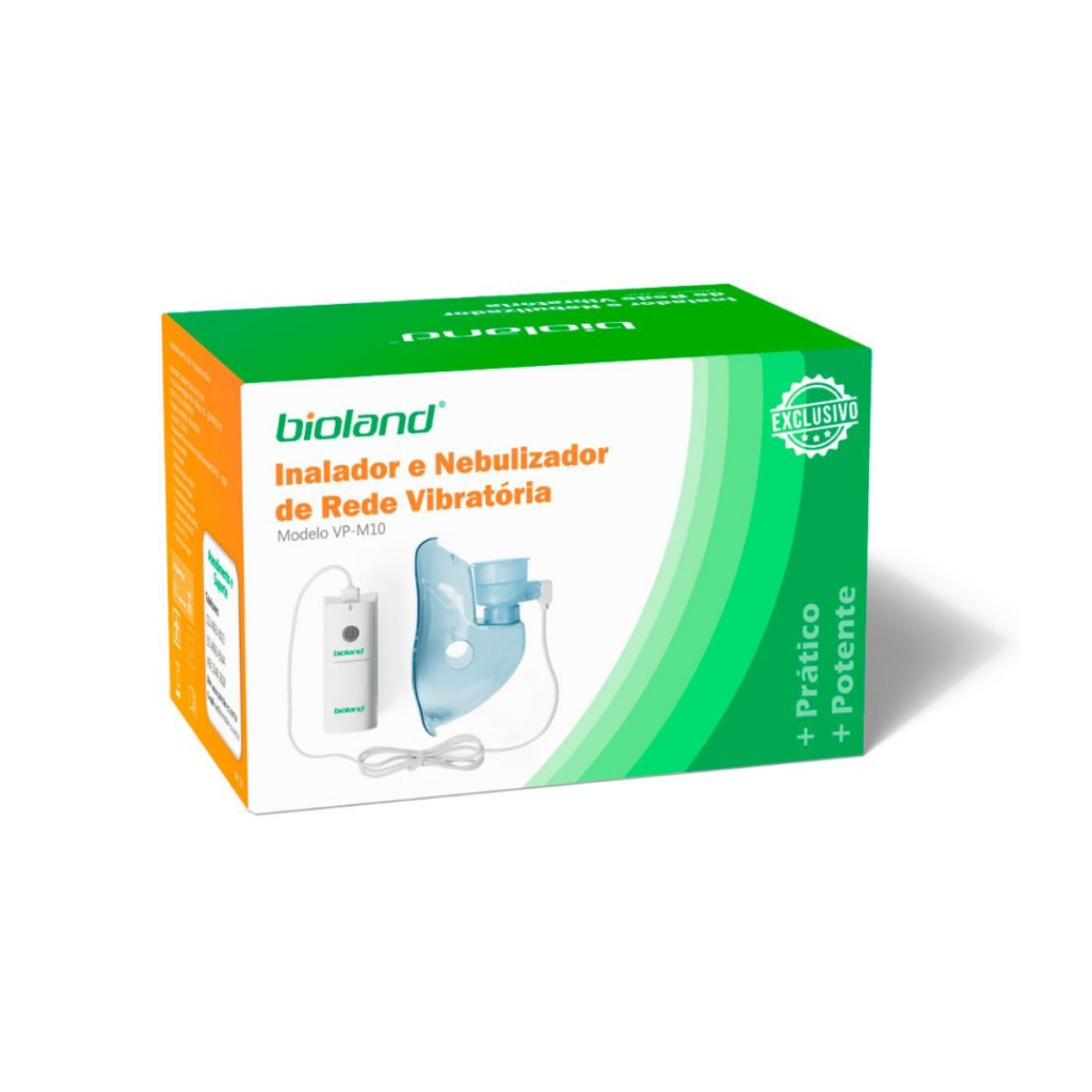 Inalador E Nebulizador De Rede Vibratória Portátil Bioland Vp-M10